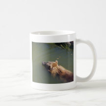 Grizzly Bear Swimming Coffee Mug
