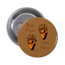 GRIZZLY BEAR TRACKS PINBACK BUTTON
