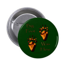 GRIZZLY BEAR TRACKS PINBACK BUTTONS