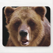 Grizzly Bear Wildlife Supporter Art Mousepad