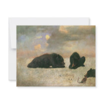 Grizzly Bears by Albert Bierstadt Custom Invitations