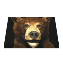 Grizzly Brown Bear Art 3D Wrapped Canvas Stretched Canvas Print