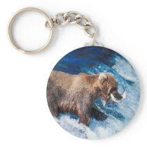 Grizzly Grabs Lunch Keychain
