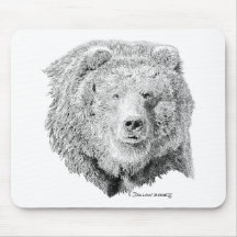 Grizzy Bear Mouse Pad