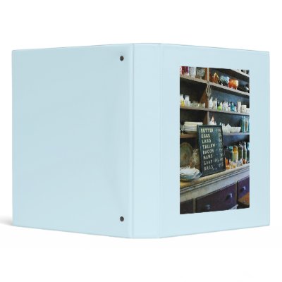 Groceries in General Store 3 Ring Binders by SusanSavad