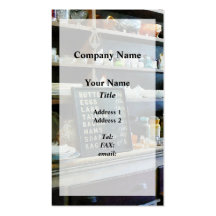 Groceries in General Store Business Card Template