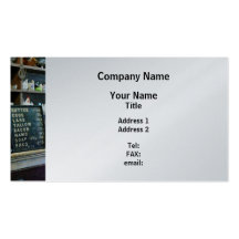 Groceries in General Store - Platinum Finish Business Card