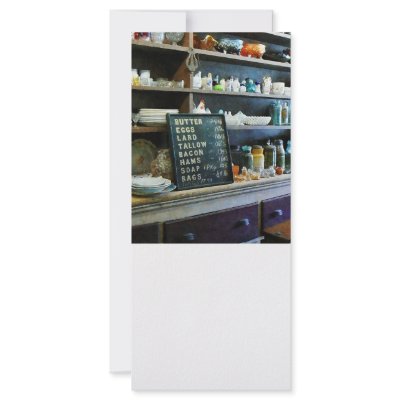 Groceries in General Store Personalized Rack Card by SusanSavad