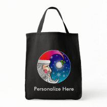 Grocery Bag, Tote Bag - Santa Moon