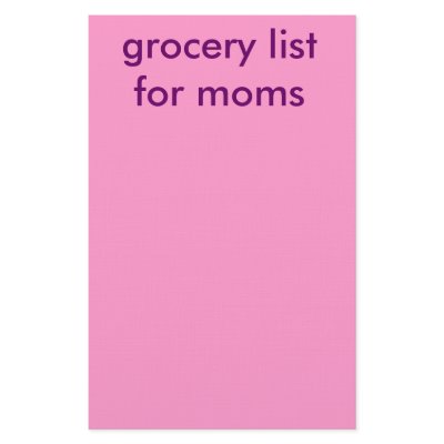 grocery list for moms customized stationery by Renegar4