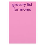 grocery list for moms stationery
