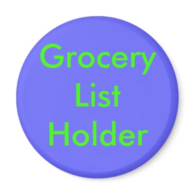 Grocery List Holder Fridge Magnet by sharyan06