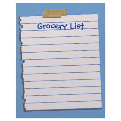 Grocery List Letterhead Stationery by mvdesigns