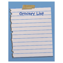 Grocery List Letterhead Stationery