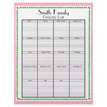 Grocery List Page, Personalized