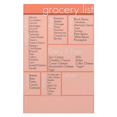 grocery list stationery paper by kates08