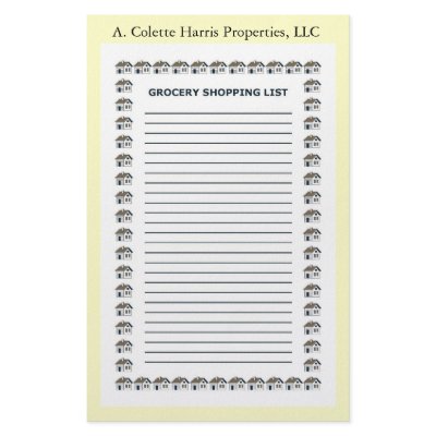 Grocery Note Pad- Design 4 Stationery Paper by AchEmpire