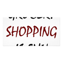 Grocery Shopping Is Fun Photo Card Template