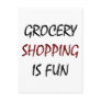 Grocery Shopping Is Fun Postcard