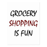 Grocery Shopping Is Fun Postcard