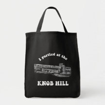 Grocery Tote Bag- White Lettering for Dark Colours