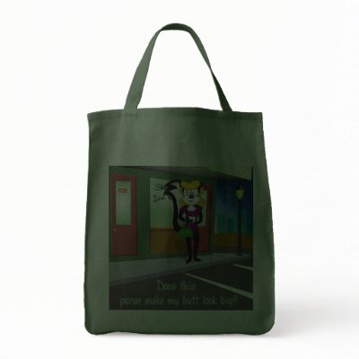 Grocery Tote with Sassie Skunk Bag by ChiaPetRescue