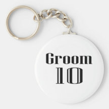 Groom 10 keychains