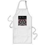 Groom Black Pink Damask Wedding Shower Apron
