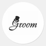 Groom (Blk Top Hat) Stickers