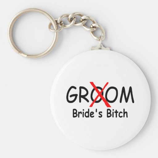 Groom Brides Bitch (Red) Keychain