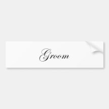 Groom Bumper Stickers