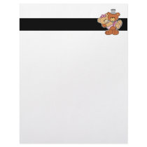 groom carrying bride cute wedding bears customized letterhead