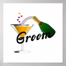 Groom Champagne Toast Poster