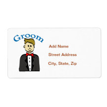 Groom Custom Shipping Label