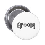 Groom Grey Pinback Button