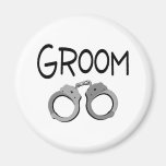 Groom Handcuffs Refrigerator Magnet