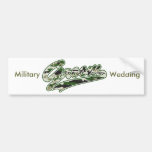 Groom/Military Camouflage Green Bumper Stickers