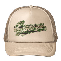 Groom/Military Camouflage Green Hats