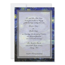 Groom parents invitation, Starry Night