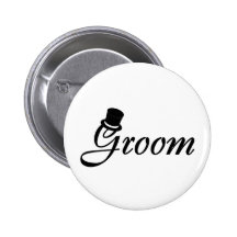 Groom Pinback Buttons