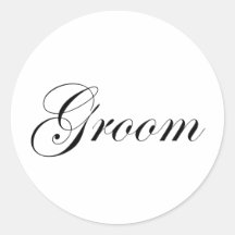 Groom Round Stickers