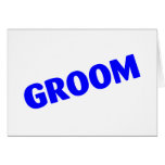 Groom Slanted Blue Greeting Cards