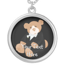Groom Teddybear Necklace