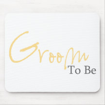 Groom To Be (Yellow Script) Mouse Pad