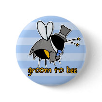 groom to bee button