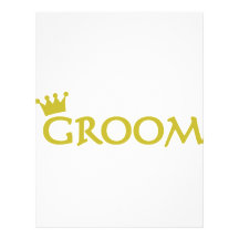 groom with crown icon personalized letterhead