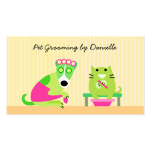 Groomer d'animal familier carte de visite