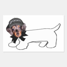 Groom's Autograph Hound Rectangular Stickers