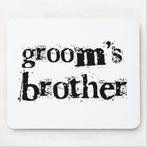 Groom's Brother Black Text Mouse Mats