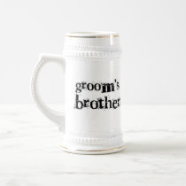 Groom's Brother Black Text Mugs